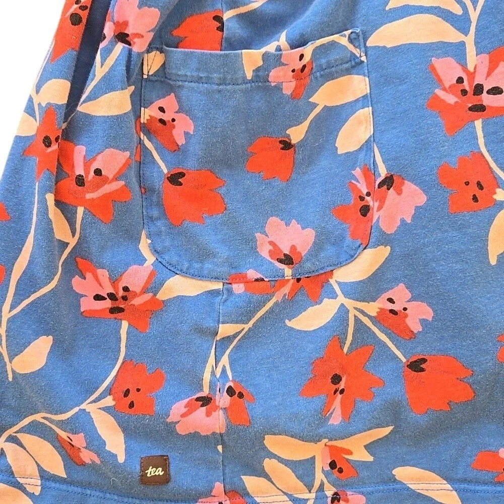 Tea Collection Floral Tank Sleeveless Dress Size 10‎ 100% Cotton Colorful Flowy